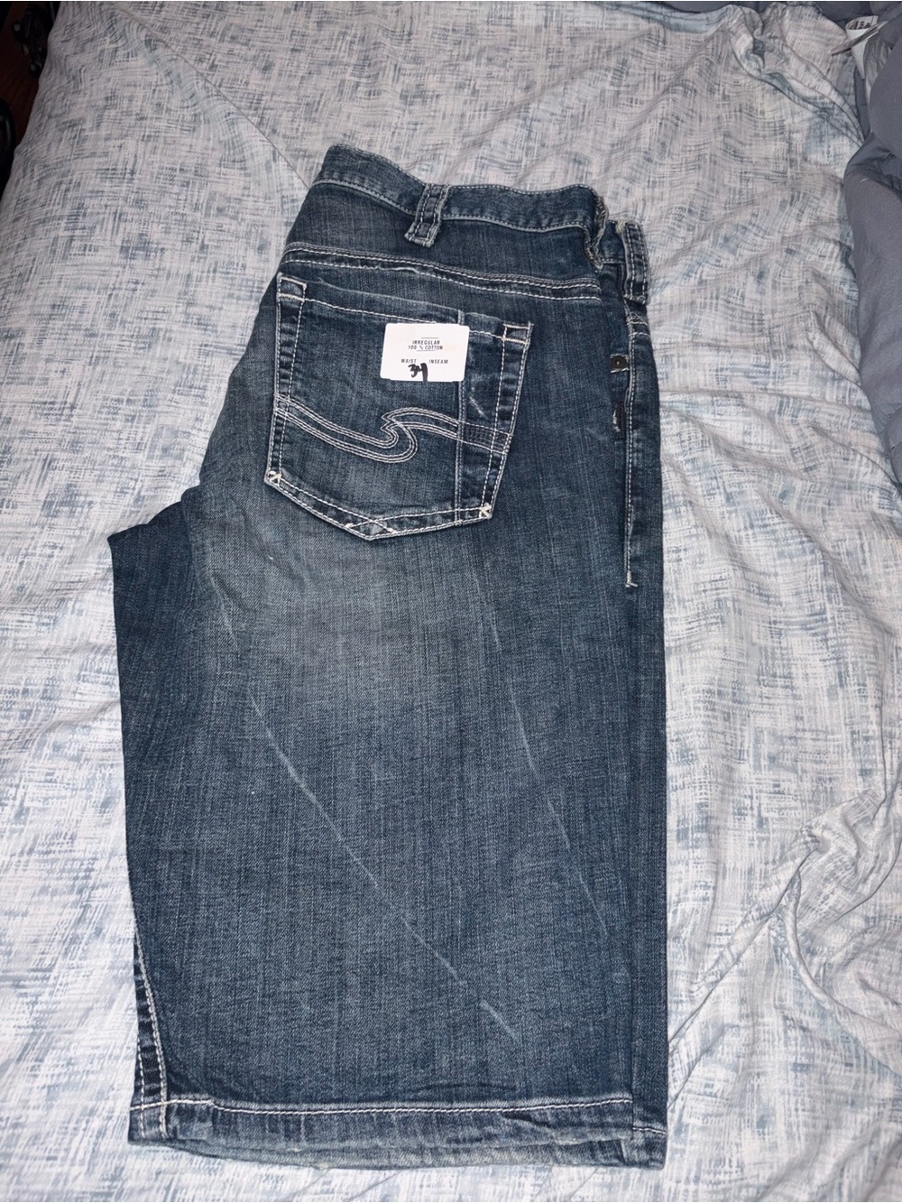 NWT Silver 34 Men's Dark Blue Denim Jeans - Classic Straight Fit